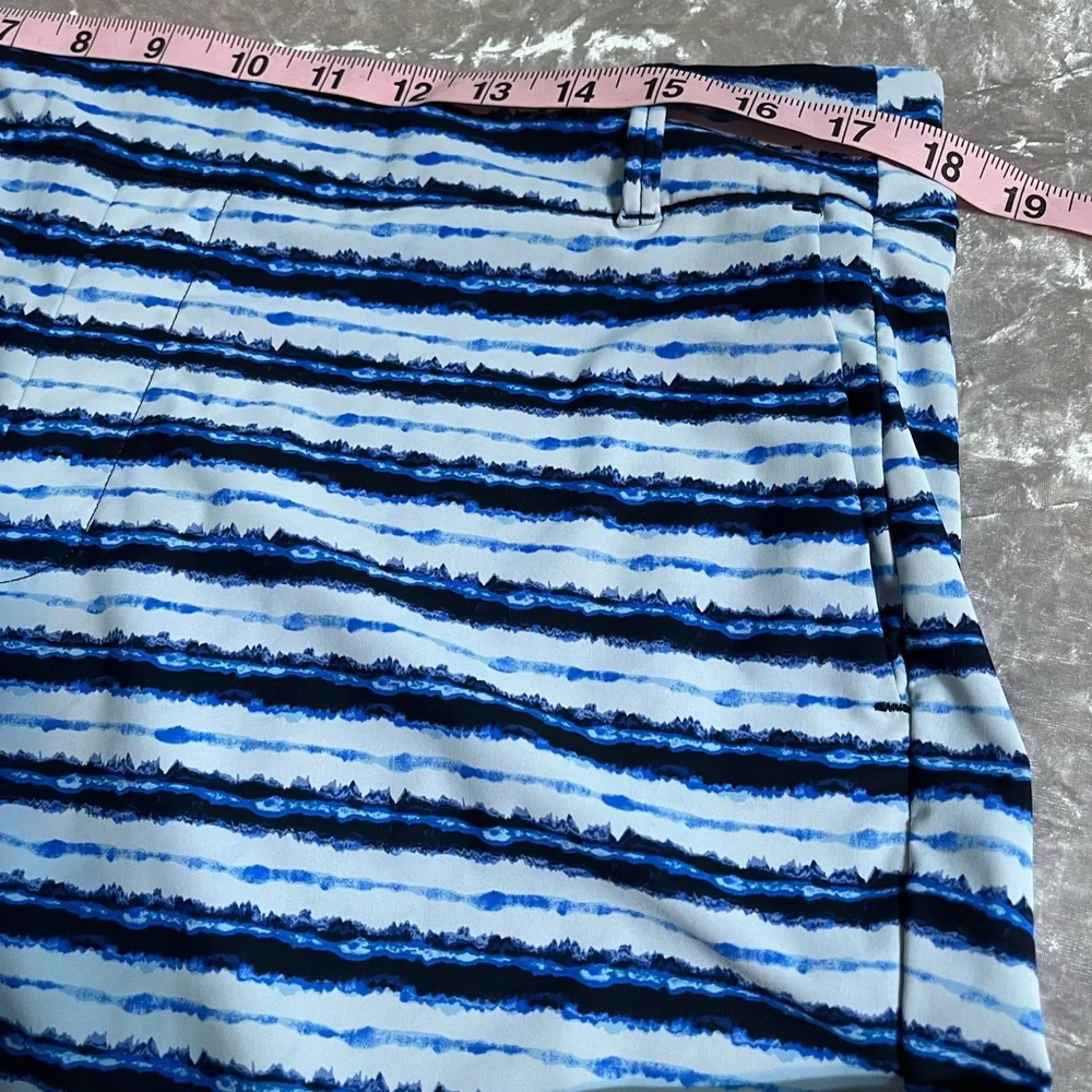 Striped Blue & White Women’s Shorts - Picture 8 of 8